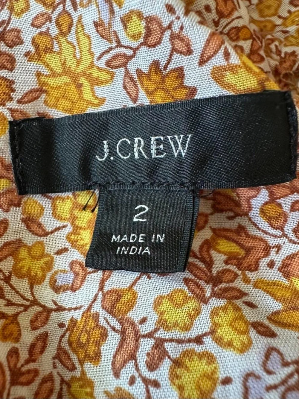 J.Crew 100% Cotton Floral Peplum Puff Sleeve Coquette Cottagecore Blouse 2